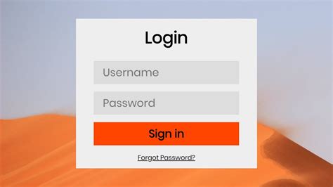 How To Create a Login Form .